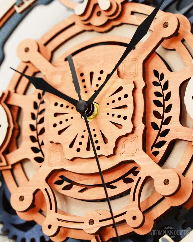 3D Wooden Wall Clock