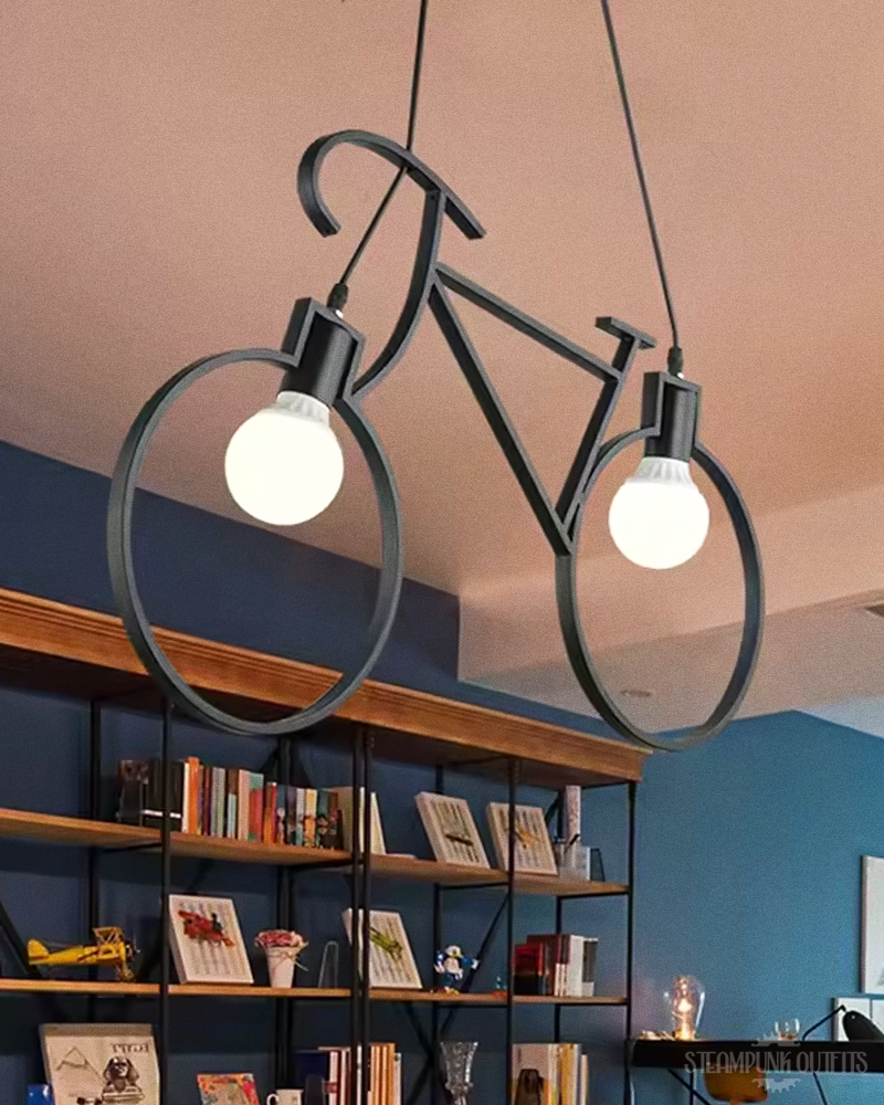 Bicycle Steampunk Lamp