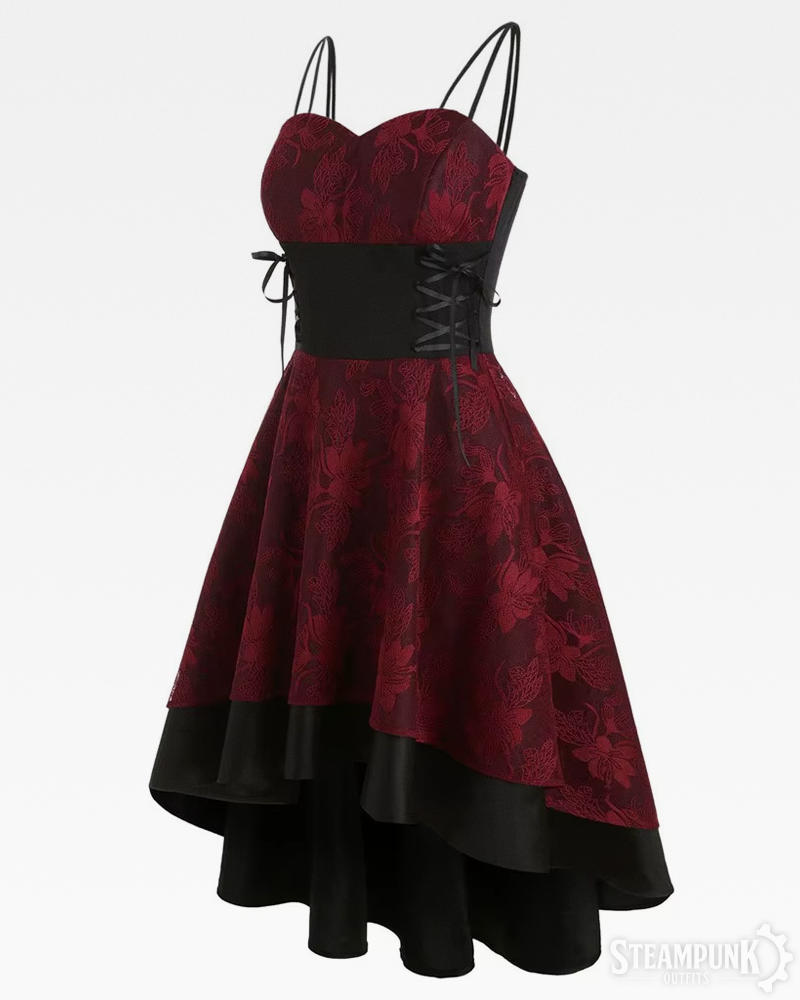 Black And Red Steampunk Dress