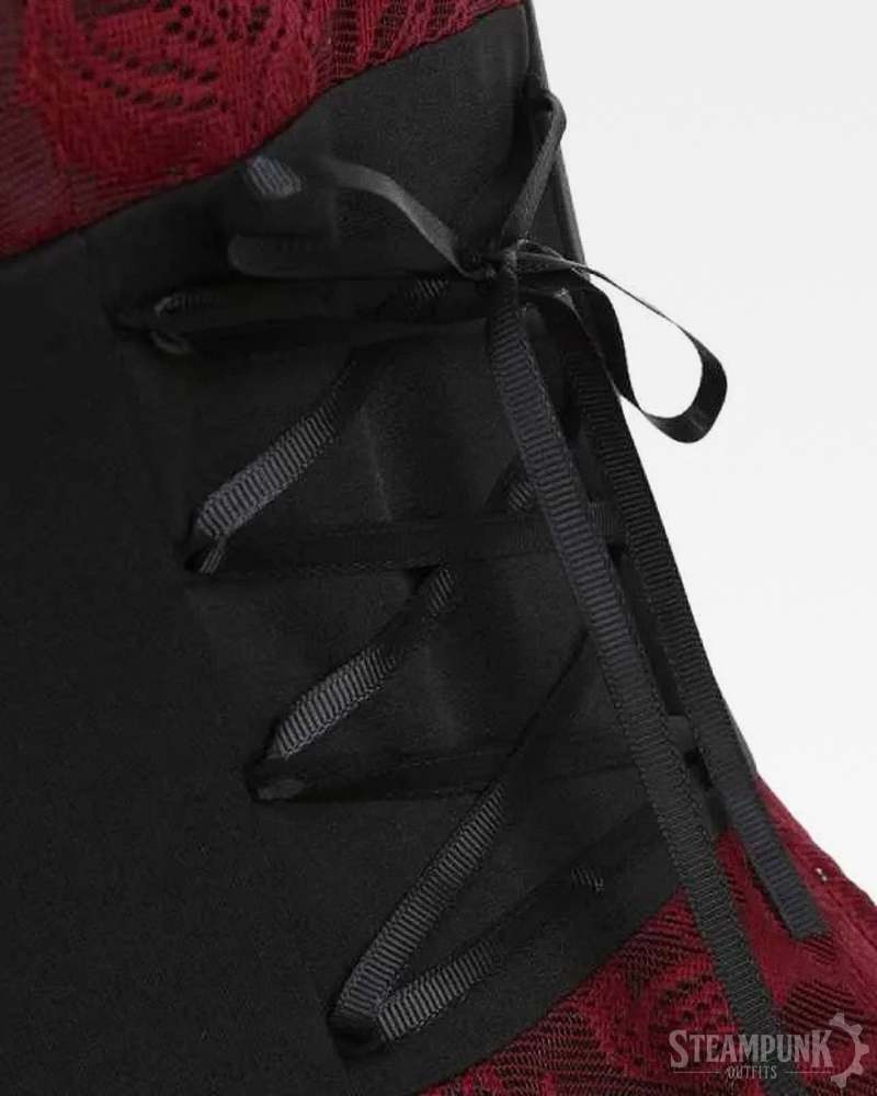 Black And Red Steampunk Dress