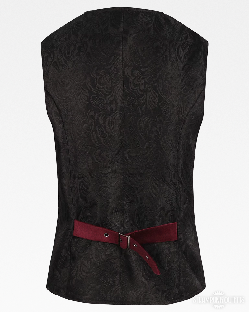 Black And Red Steampunk Vest
