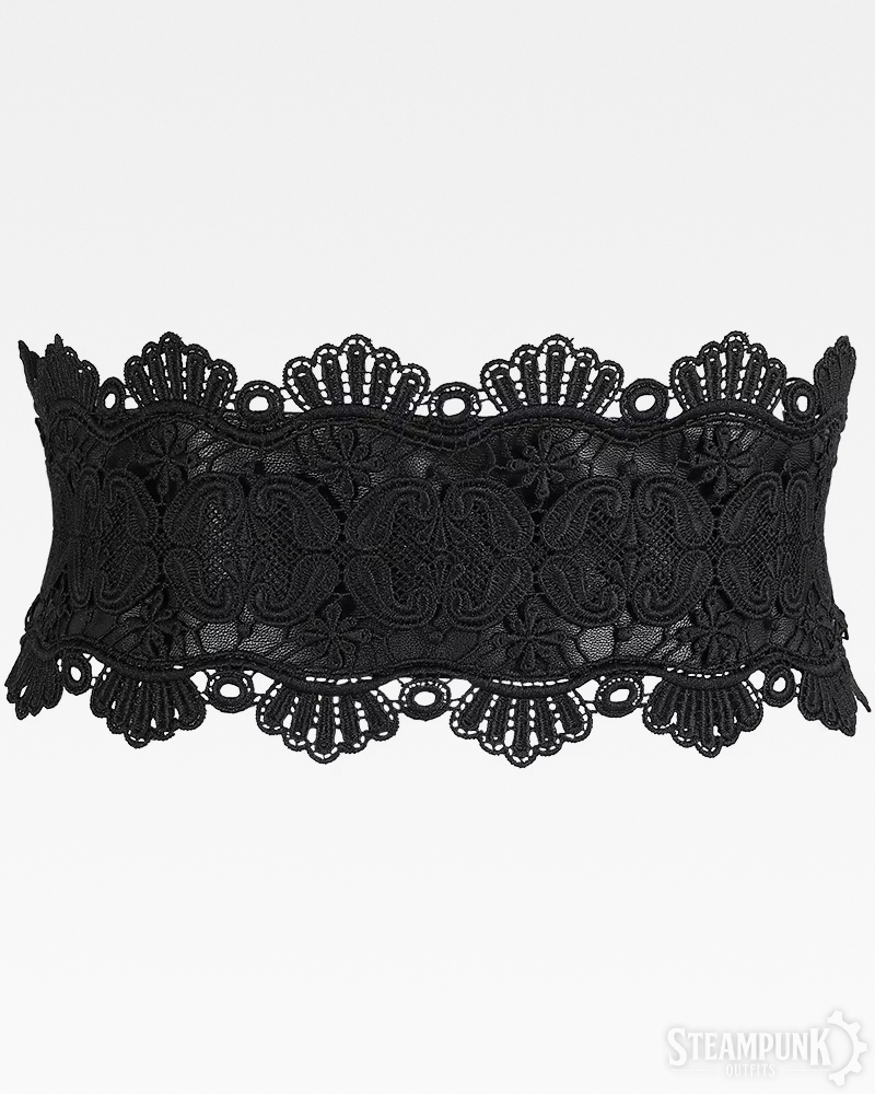 Black Lace Corset Belt