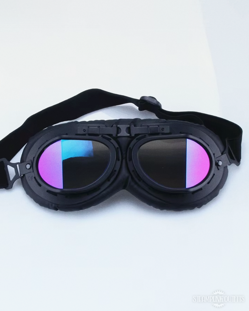 Black Motorcycle Goggles