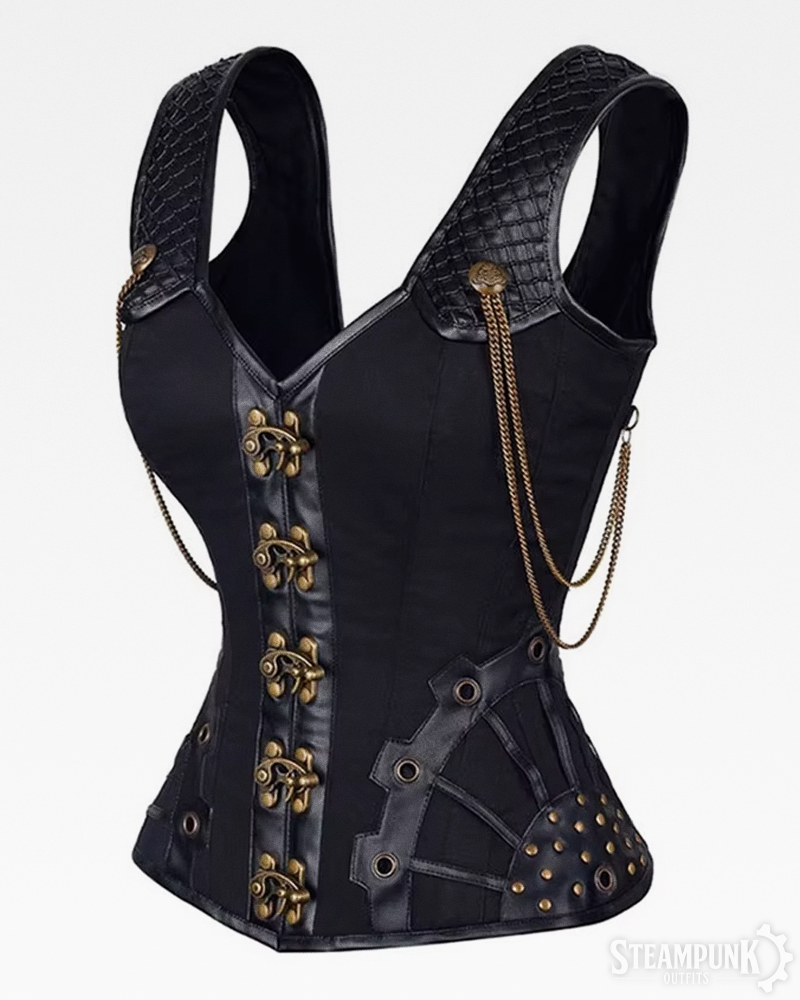 Black Steampunk Corset