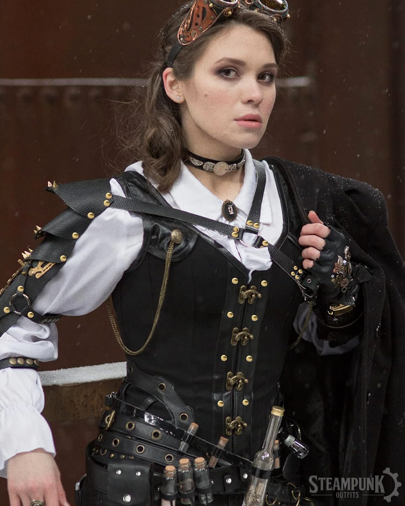 Black Steampunk Corset