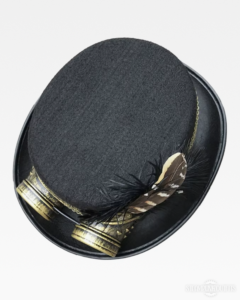 Black Steampunk Top Hat