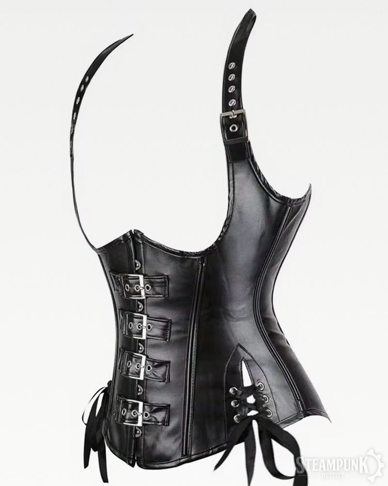 Black Steampunk Underbust Corset
