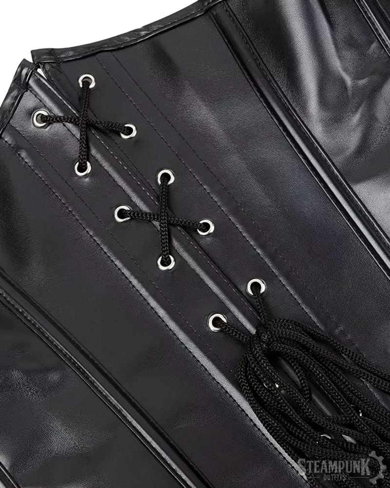 Black Steampunk Underbust Corset