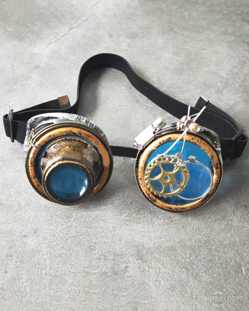 Blue Steampunk Goggles