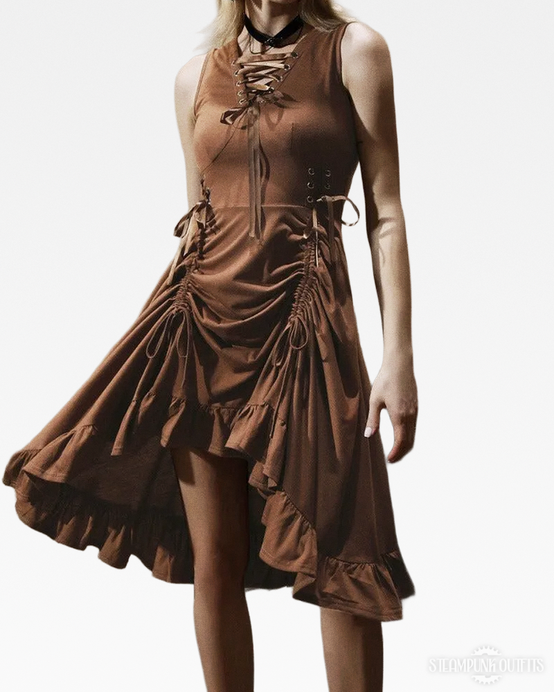 Brown Steampunk Dress