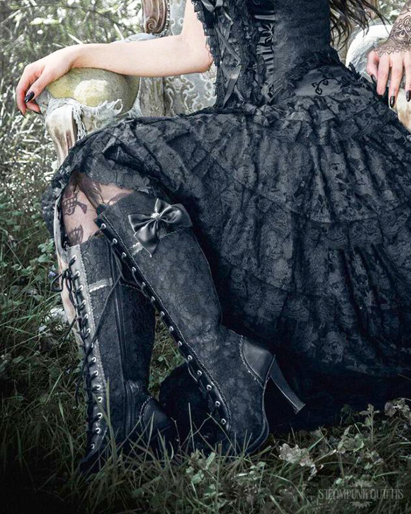 Knee High Steampunk Boots