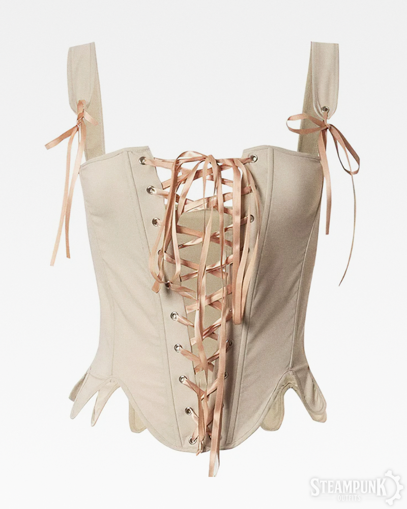 Lace Up Steampunk Corset Top