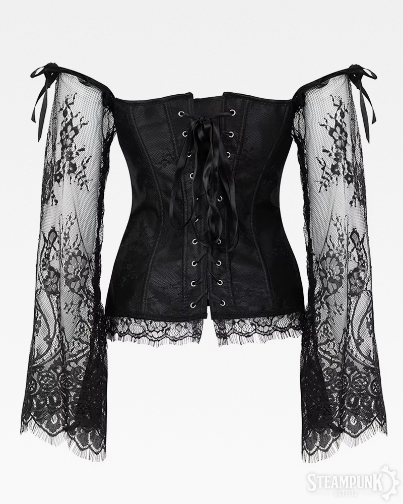 Long Sleeve Steampunk Corset Top