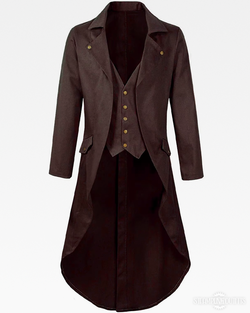 Mens Steampunk Frock Coat