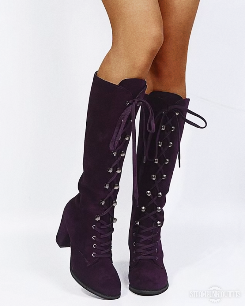 Purple Steampunk Boots