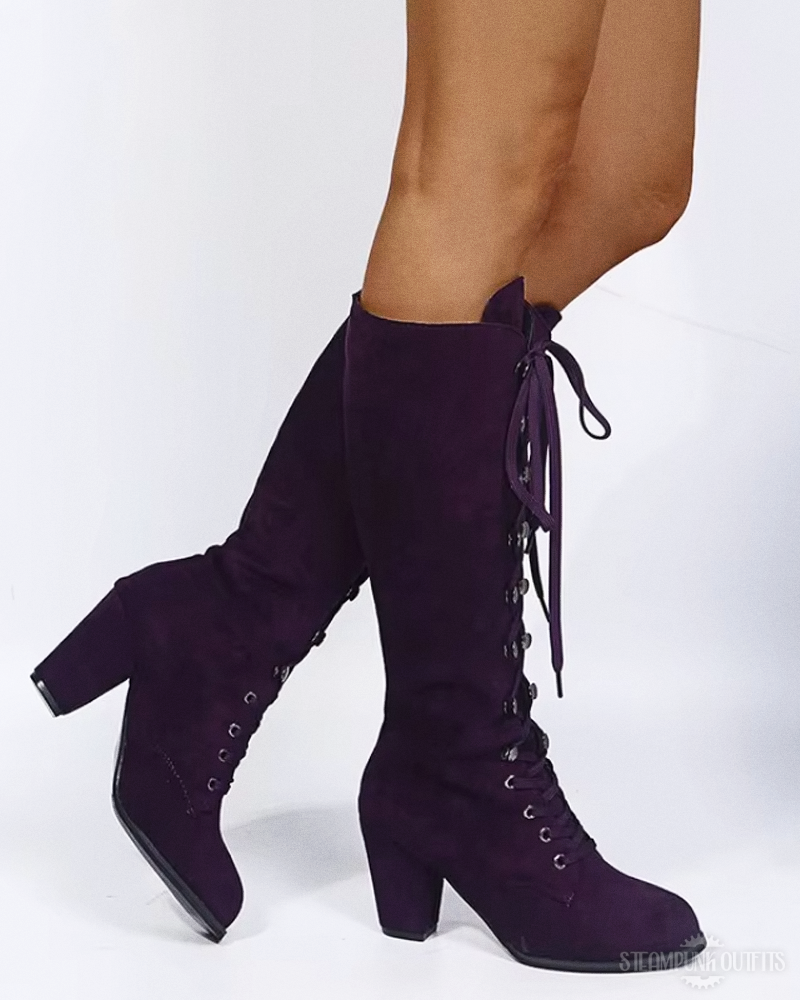 Purple Steampunk Boots