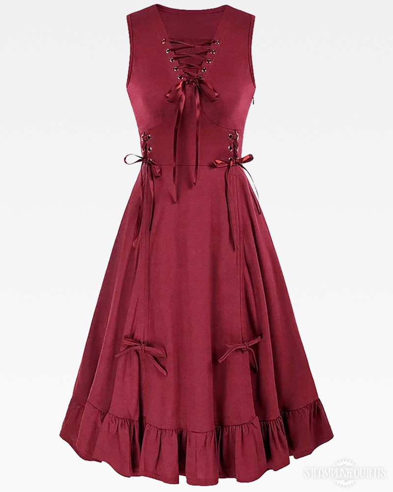 Red Steampunk Dress