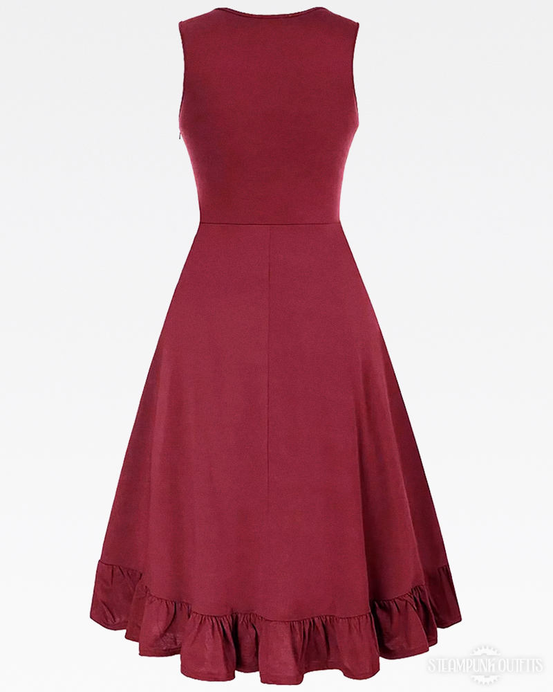 Red Steampunk Dress