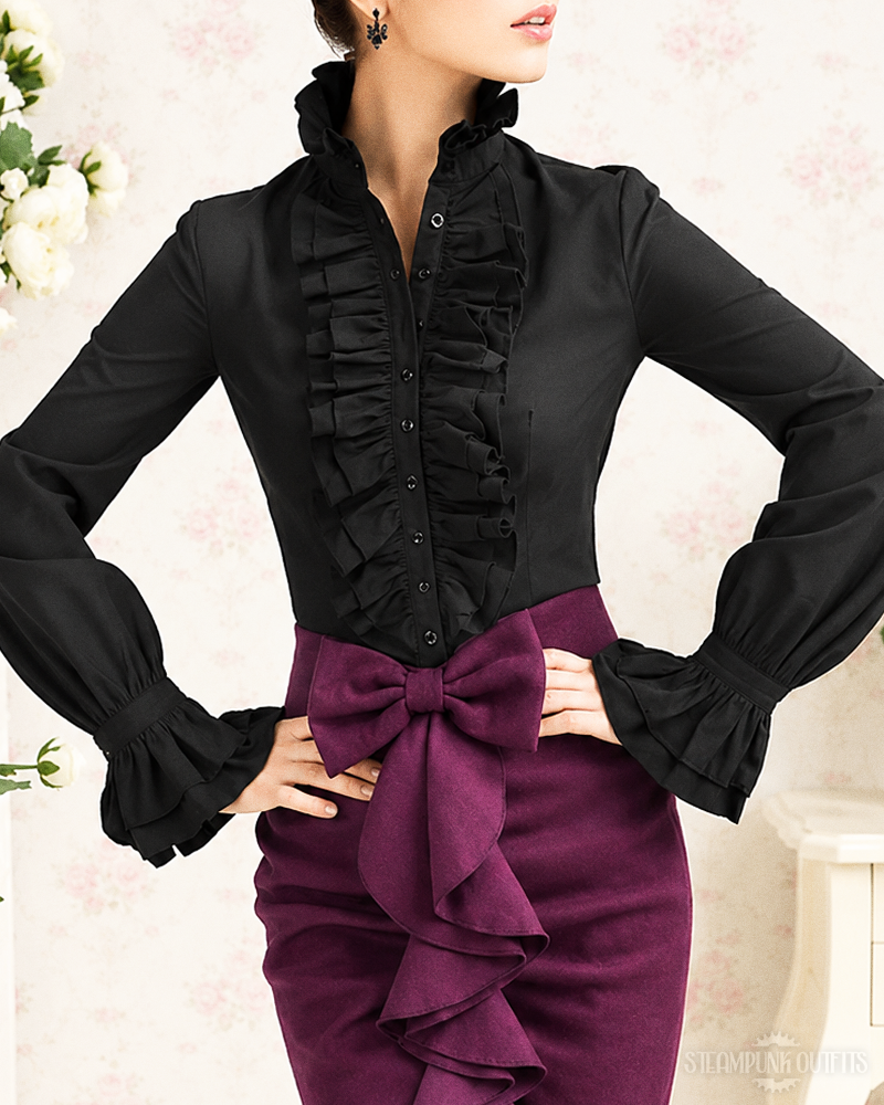 Ruffle Victorian Blouse