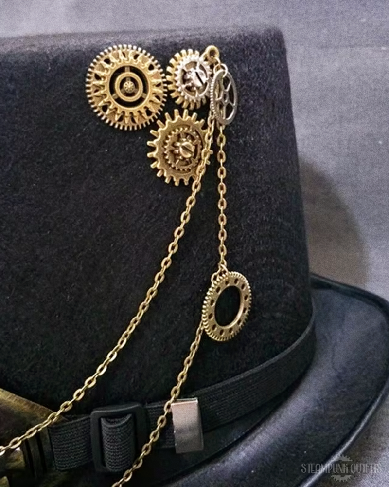 Steampunk Top Hat And Goggles