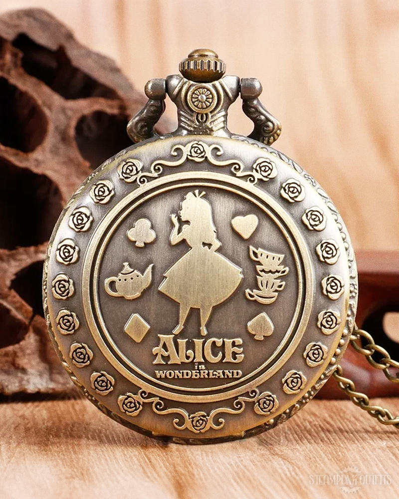 Steampunk Alice In Wonderland Pocket Watch