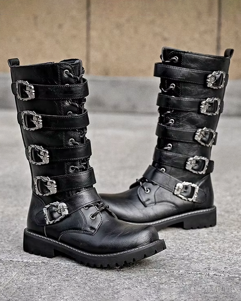 Steampunk Biker Boots