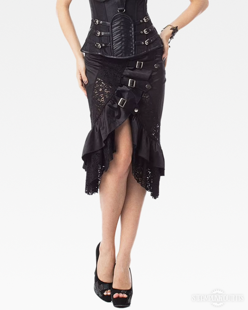 Steampunk Buckled Skirt