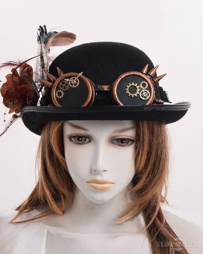 Steampunk Feather Hat
