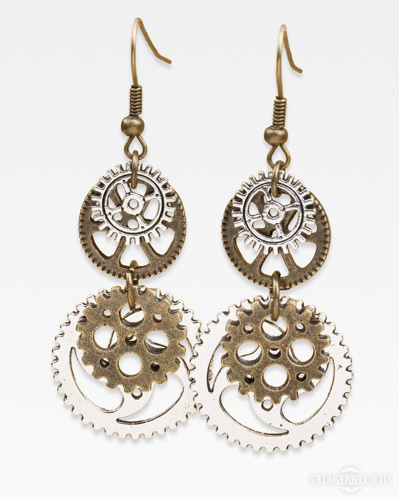 Steampunk Gears Earrings