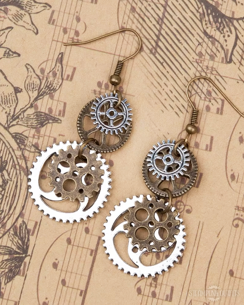 Steampunk Gears Earrings