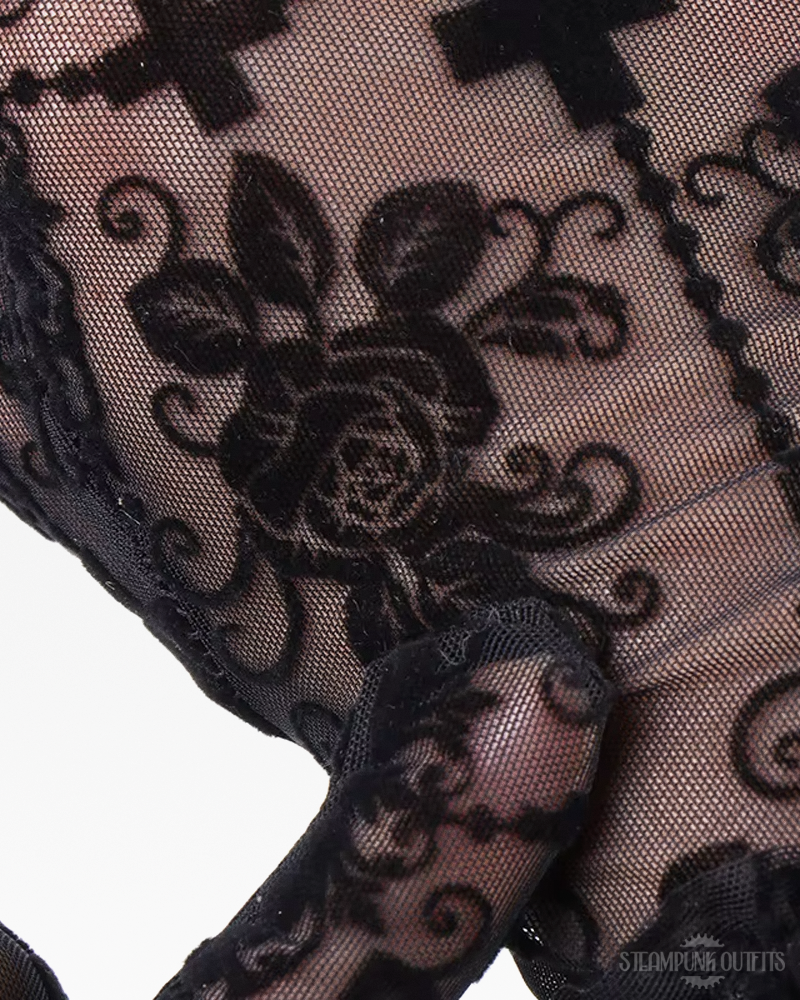 Steampunk Gothic Lace Gloves