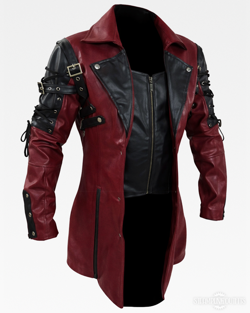 Steampunk Gothic Leather Jacket