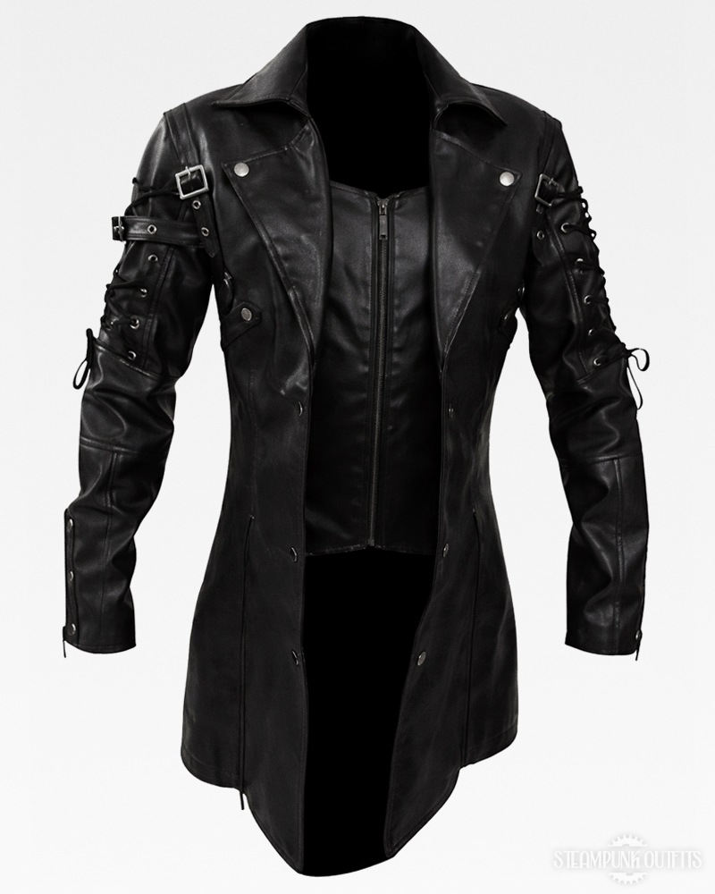 Steampunk Gothic Leather Jacket