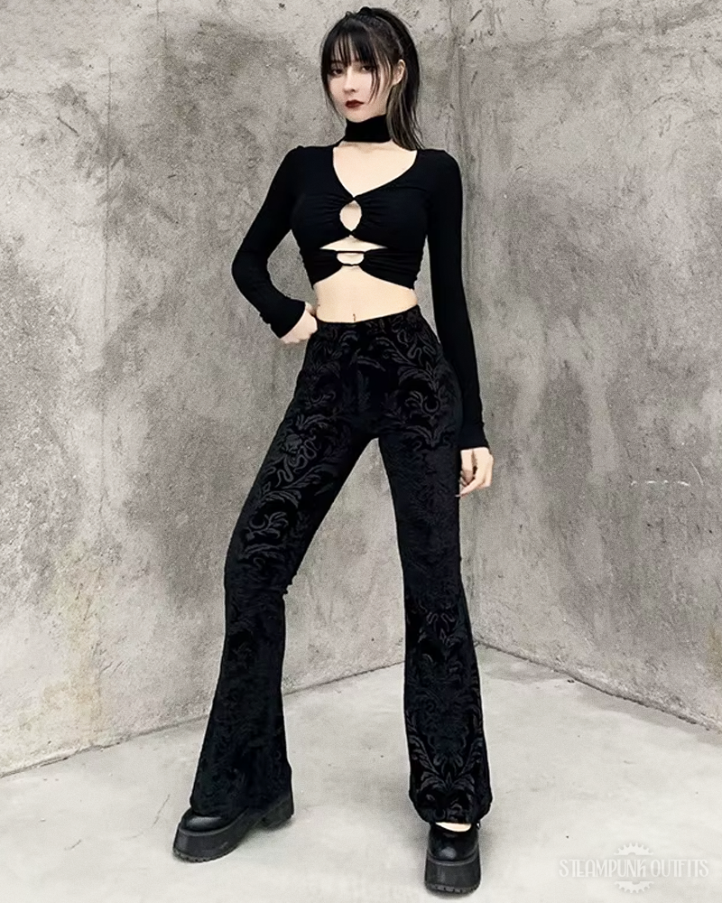 Steampunk Gothic Velvet Pants