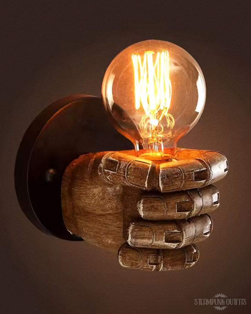 Steampunk Hand Wall Lamp