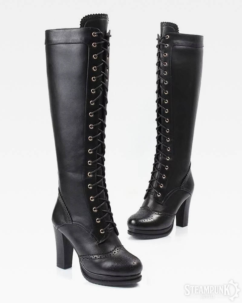 Steampunk High Heel Boots