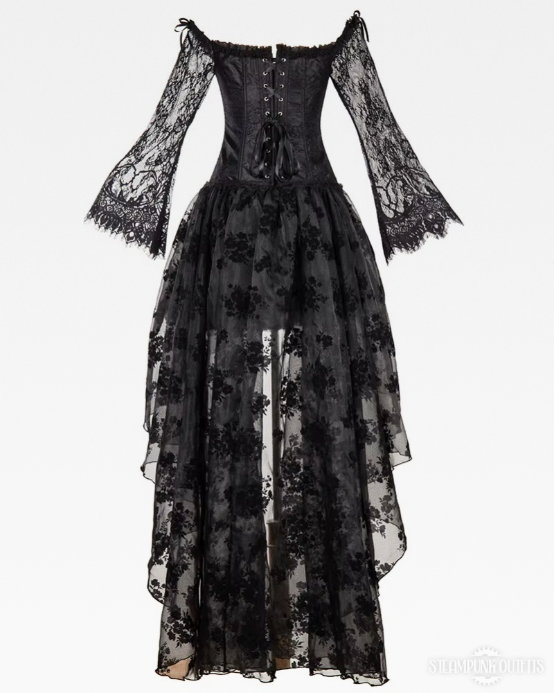 Steampunk High Low Corset Dress