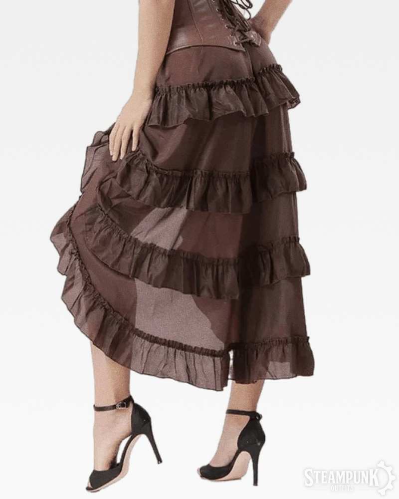 Steampunk High Low Skirt