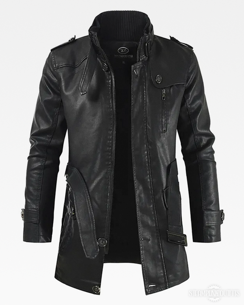 Steampunk Leather Jacket Mens