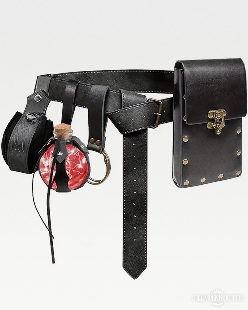 Steampunk Leather Utility Belt
