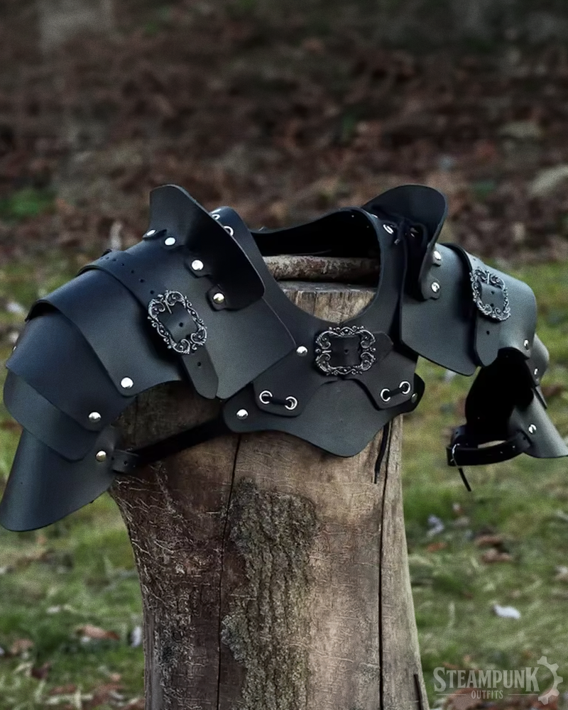 Steampunk Medieval Leather Shoulder Armor