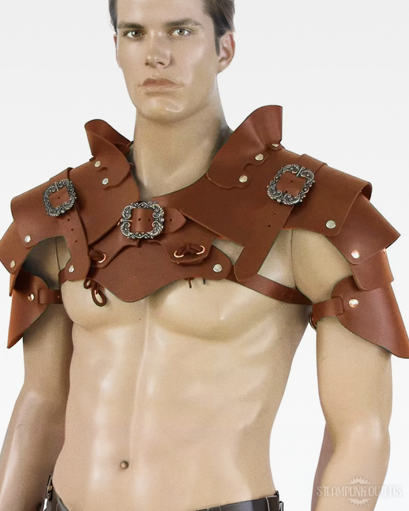 Steampunk Medieval Leather Shoulder Armor