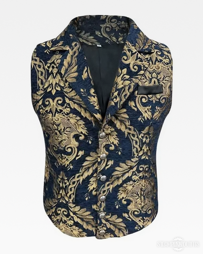 Steampunk Mens Brocade Vest