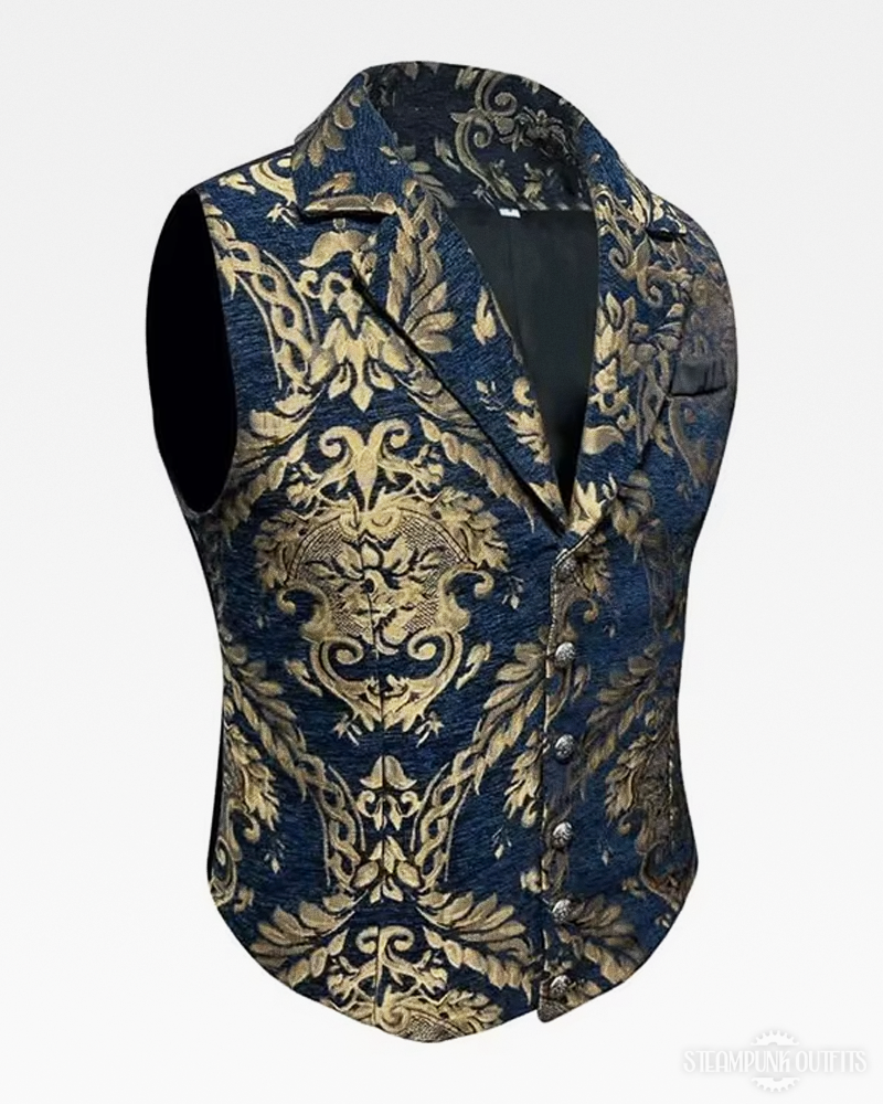 Steampunk Mens Brocade Vest