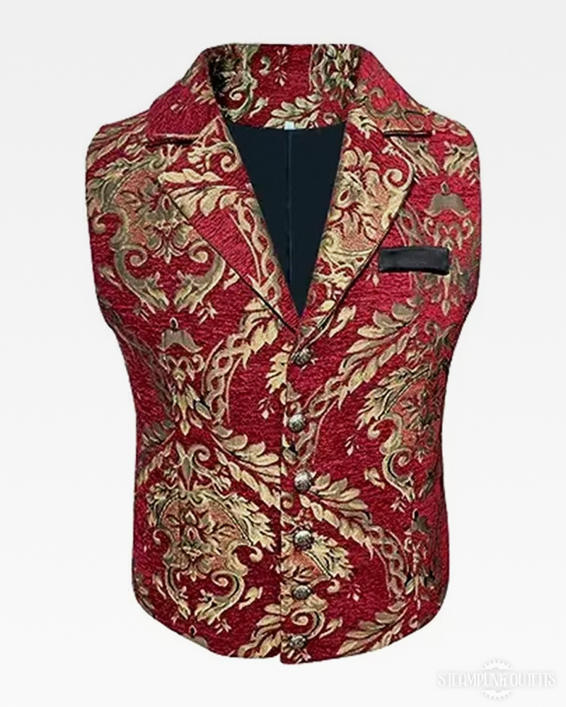 Steampunk Mens Brocade Vest