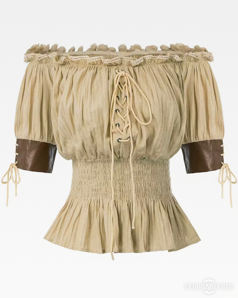 Steampunk Off Shoulder Blouse