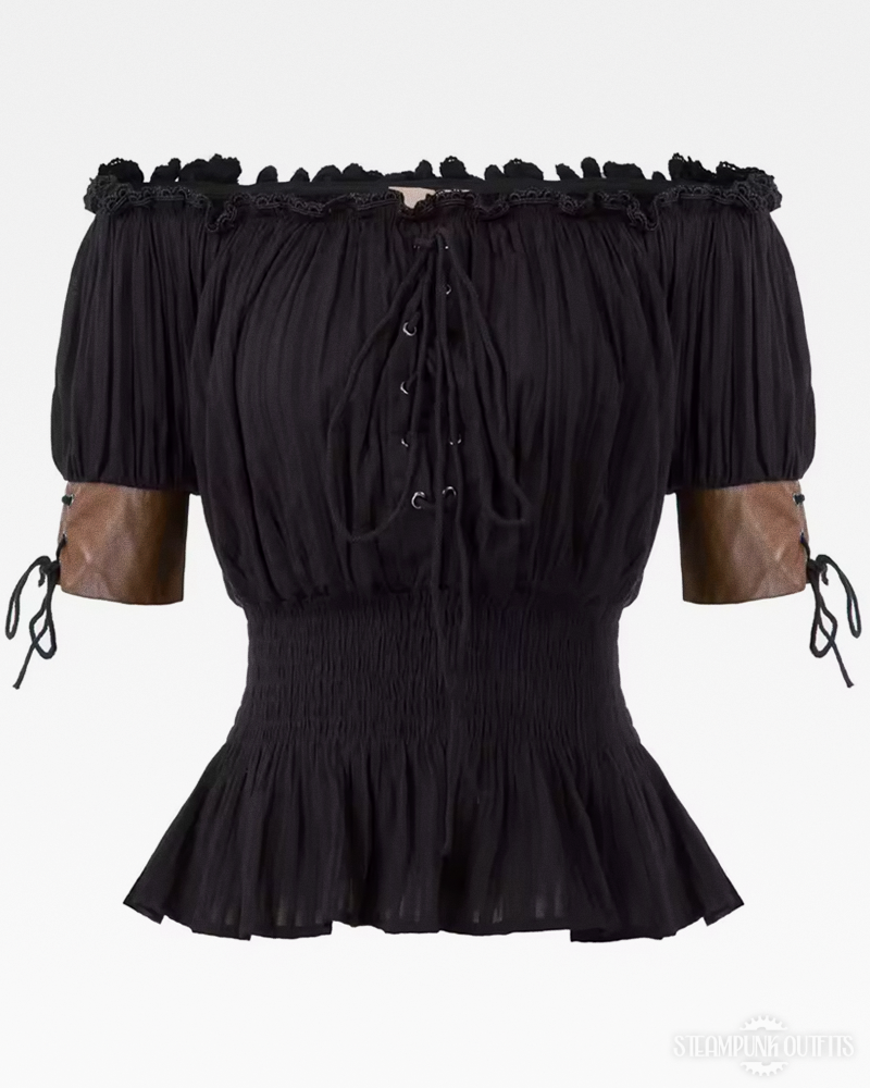 Steampunk Off Shoulder Blouse
