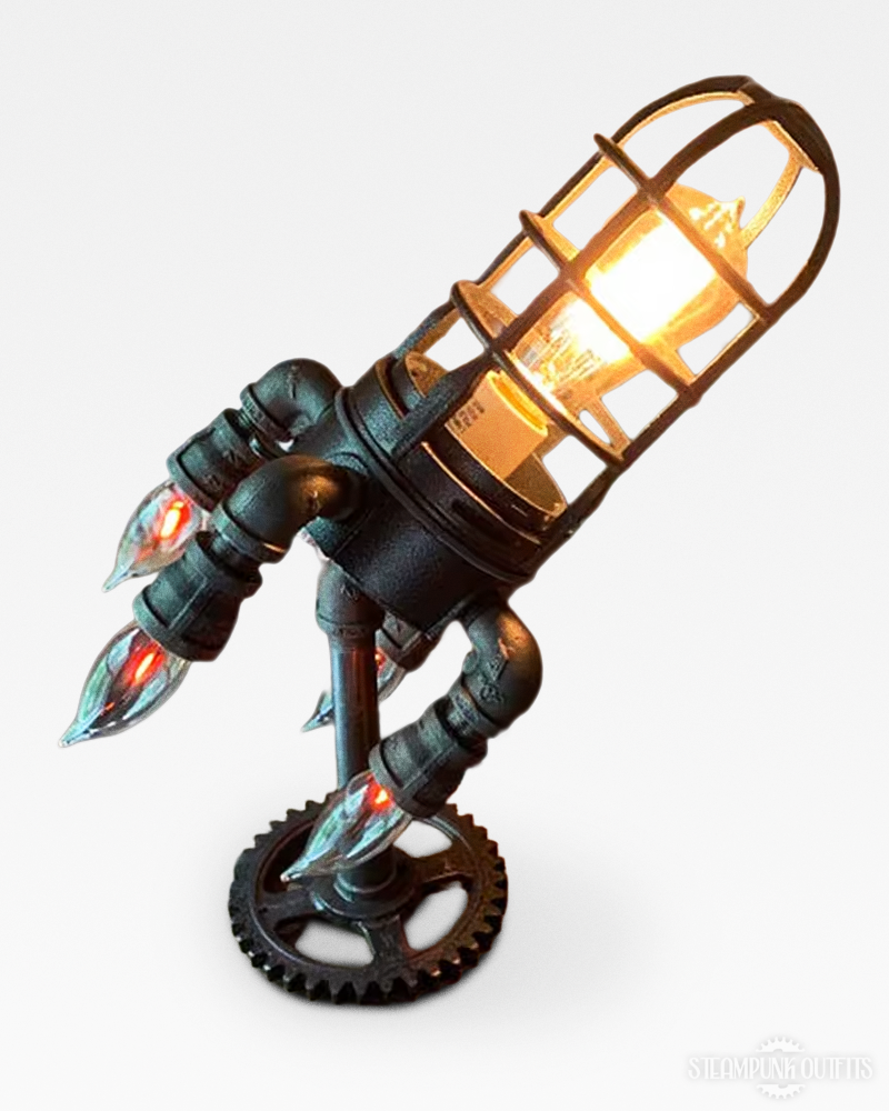 Steampunk Rocket Lamp