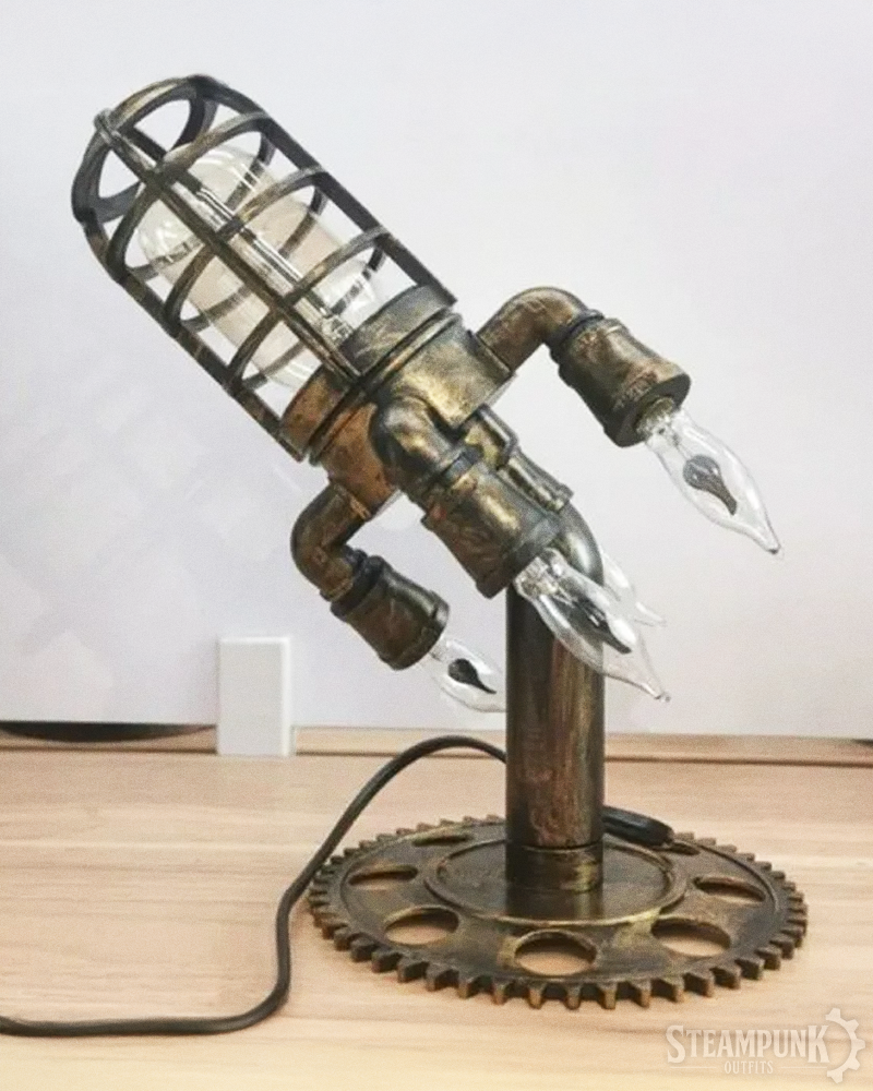 Steampunk Rocket Lamp