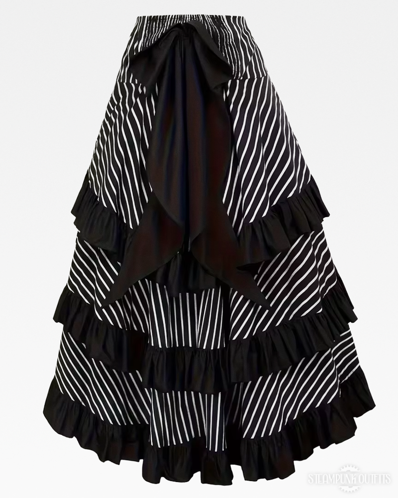 Steampunk Striped Skirt